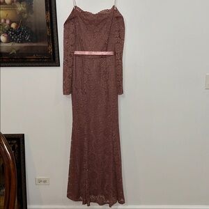 Elegant Lace Off-Shoulder Gown